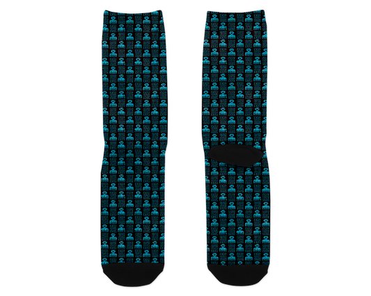 Duafe Comb Dress Socks - Blue